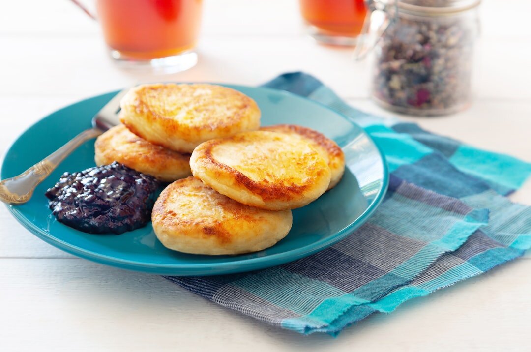 Traditional Czech bramboráky potato pancakes on a plate